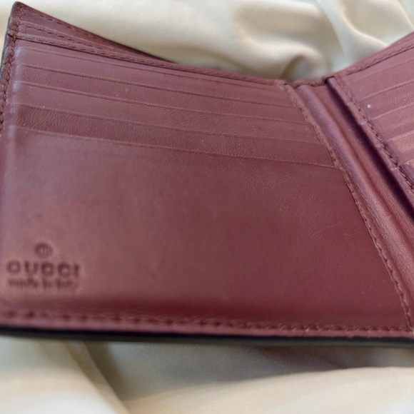 GUCCI GG Blooms Wallet Floral Beige Pink Leather Snap Bifold Purse Snap AUTH EXC - Picture 9 of 11